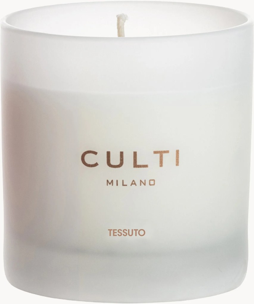 Candela profumata Tessuto (foglie di cassis, fiori di cotone, gelsomino, muschio bianco)