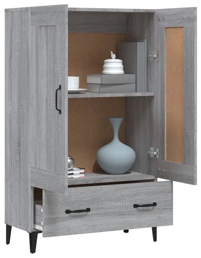 Credenza grigio sonoma 70x31x115 cm in legno multistrato