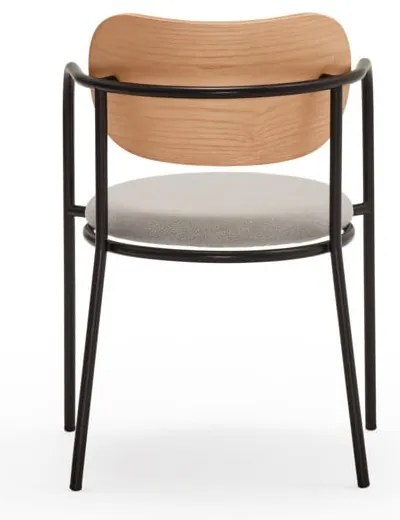 Sedia da pranzo grigia in rovere Eclipse - Teulat