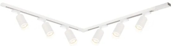 Faretto per sistema a binario PIPE 6xGU10/10W/230V, bianco
