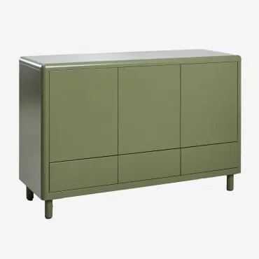 Credenza 120x40 Cm In Acciaio Michigan Verde Olivastro Intenso - Sklum
