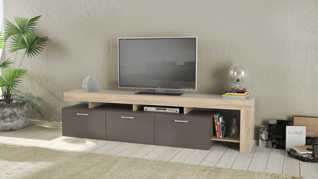 TOKE - porta tv di design con 3 cassetti