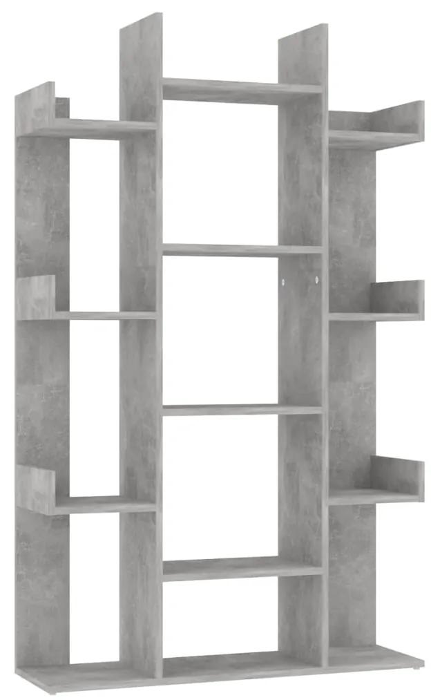 Libreria grigio cemento 86x25,5x140 cm in truciolato