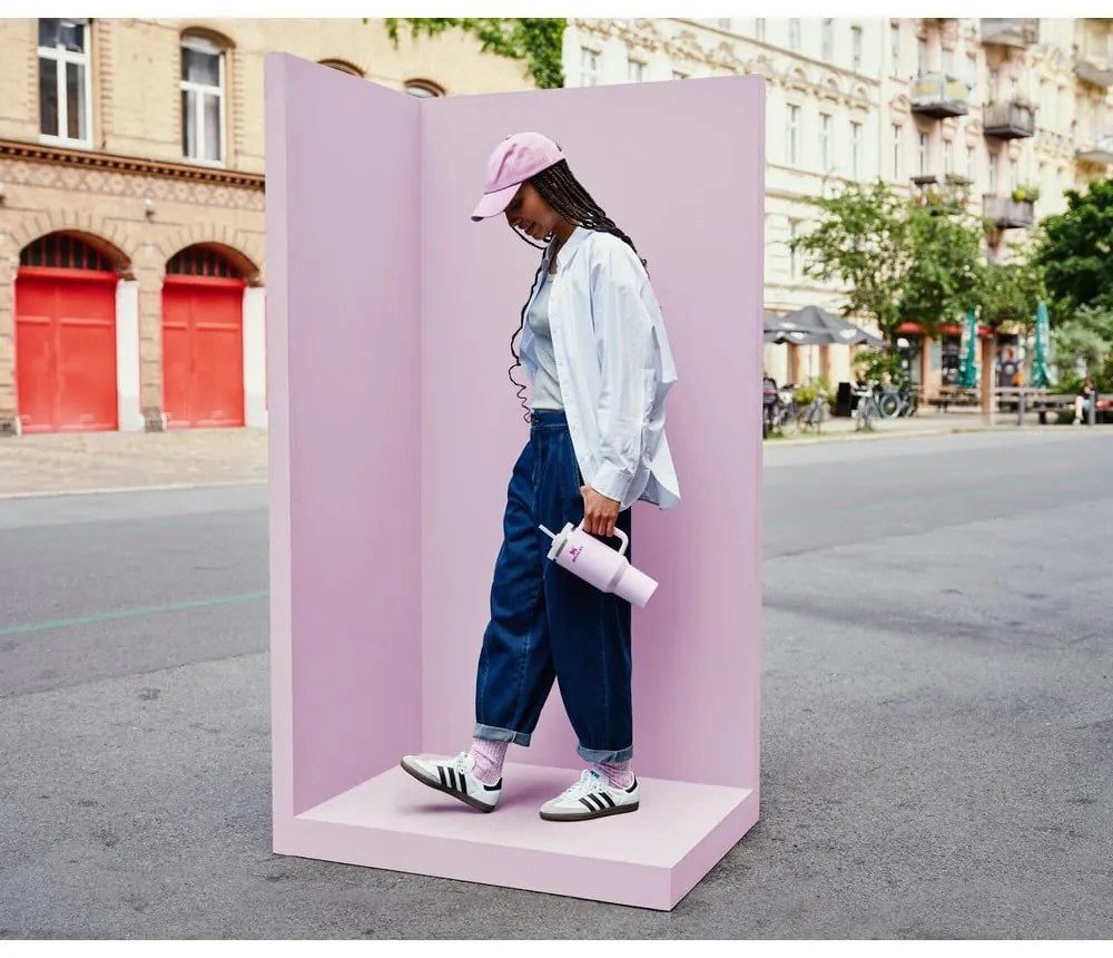 Borraccia termica rosa in acciaio inox 1,18 l Quencher H2.0 FlowState Tumbler Cherry Blossom – Stanley