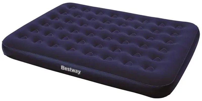 Materasso matrimoniale gonfiabile floccato Bestway in vinile blu 191x137x22 cm - cod. 67002