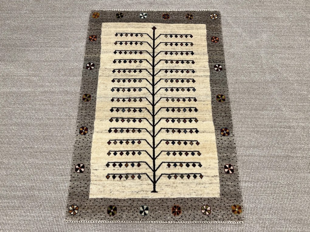 Gashguli Tappeto 90 x 120 Beige (Iran) Annodato A Mano