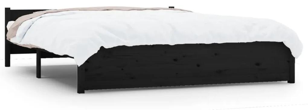 Giroletto nero in legno massello 140x190 cm