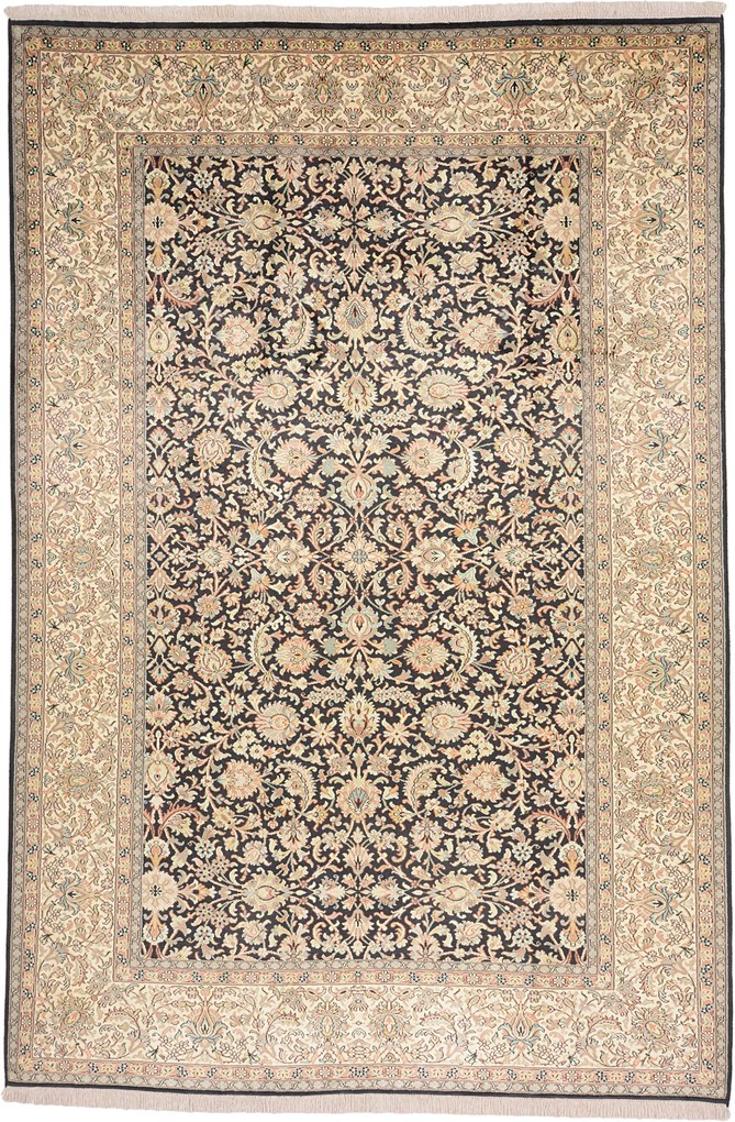 Cashmere Silk Tappeto 280 x 190 (Indian) Annodato A Mano