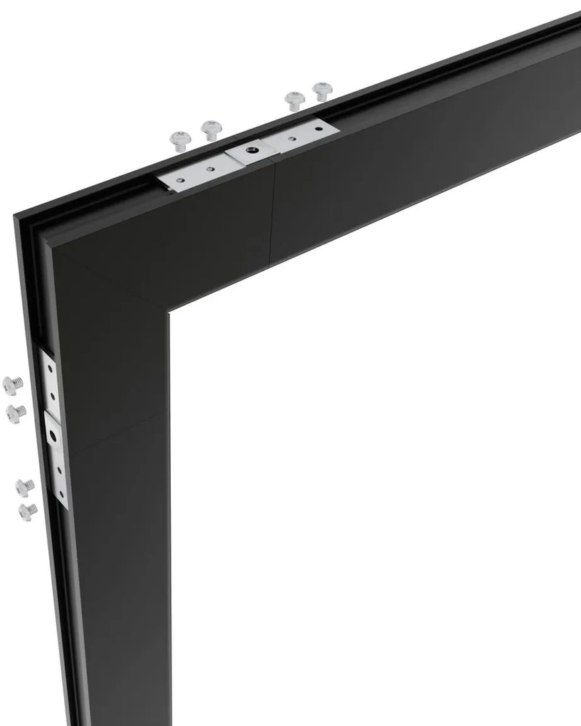 Connettore "L" Verticale per Binario Magnetico a Superficie - Nero