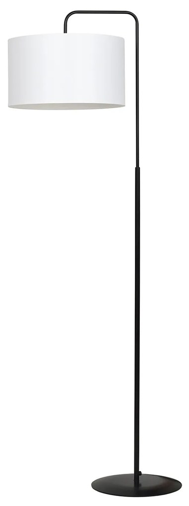 Piantana Contemporaneo Sigfrido Acciaio Nero Bianco 1 Luce E27 Ip20