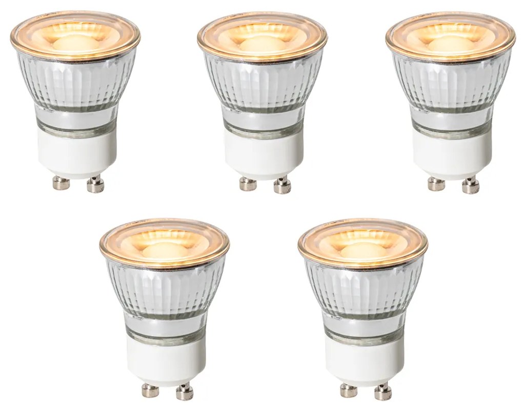 Set di 5 Lampadine LED GU10 Dimmerabili 35mm 4W 200LM 2200K