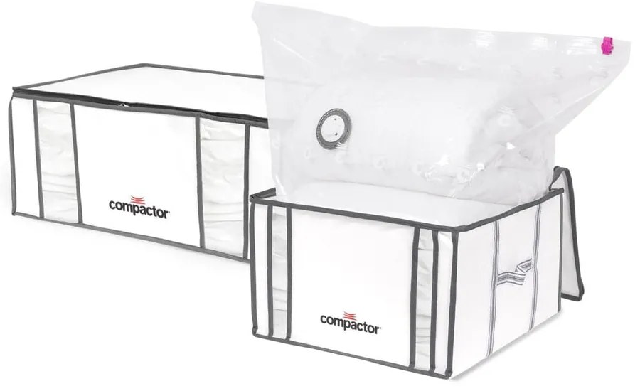Set di organizer per vestiti sottovuoto/rinforzati in tessuto 2 pz 65x45x27 cm Life – Compactor