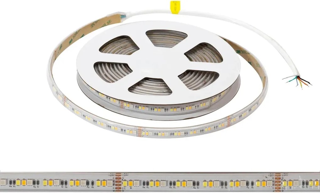 Striscia LED Professionale RGB+CCT Multicolore 24V 20W/m - IP67 - 5 metri
