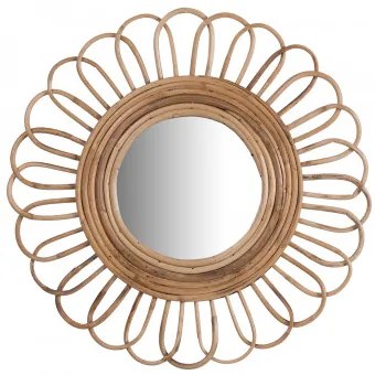 Specchio da parete rotondo in Bambù (Ø49 cm) Thail Bambù - Sklum