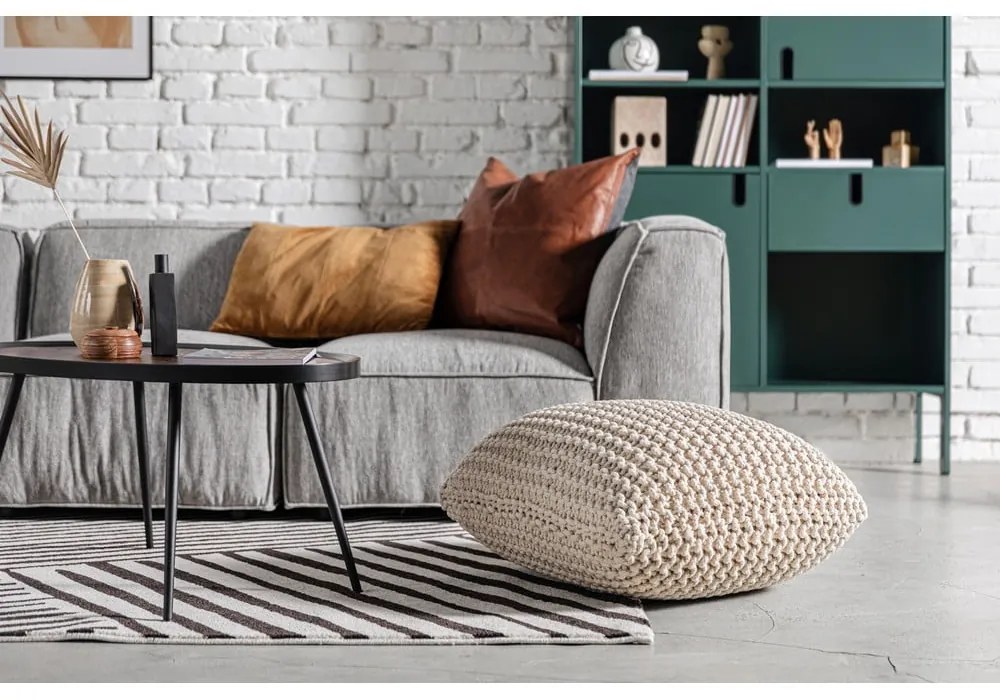 Pouf cuscino grigio in maglia - Bonami Essentials