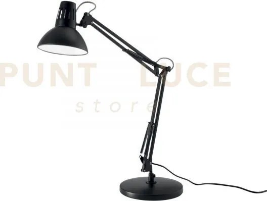 Lampada da scrivania artifex nera 1 luce attacco e27 23x23x73,8cm r...