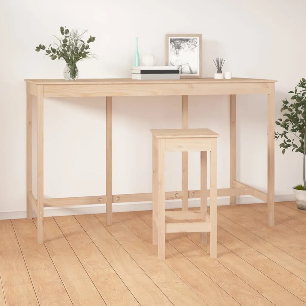 Tavolo da bar 180x80x110 cm in legno massello di pino