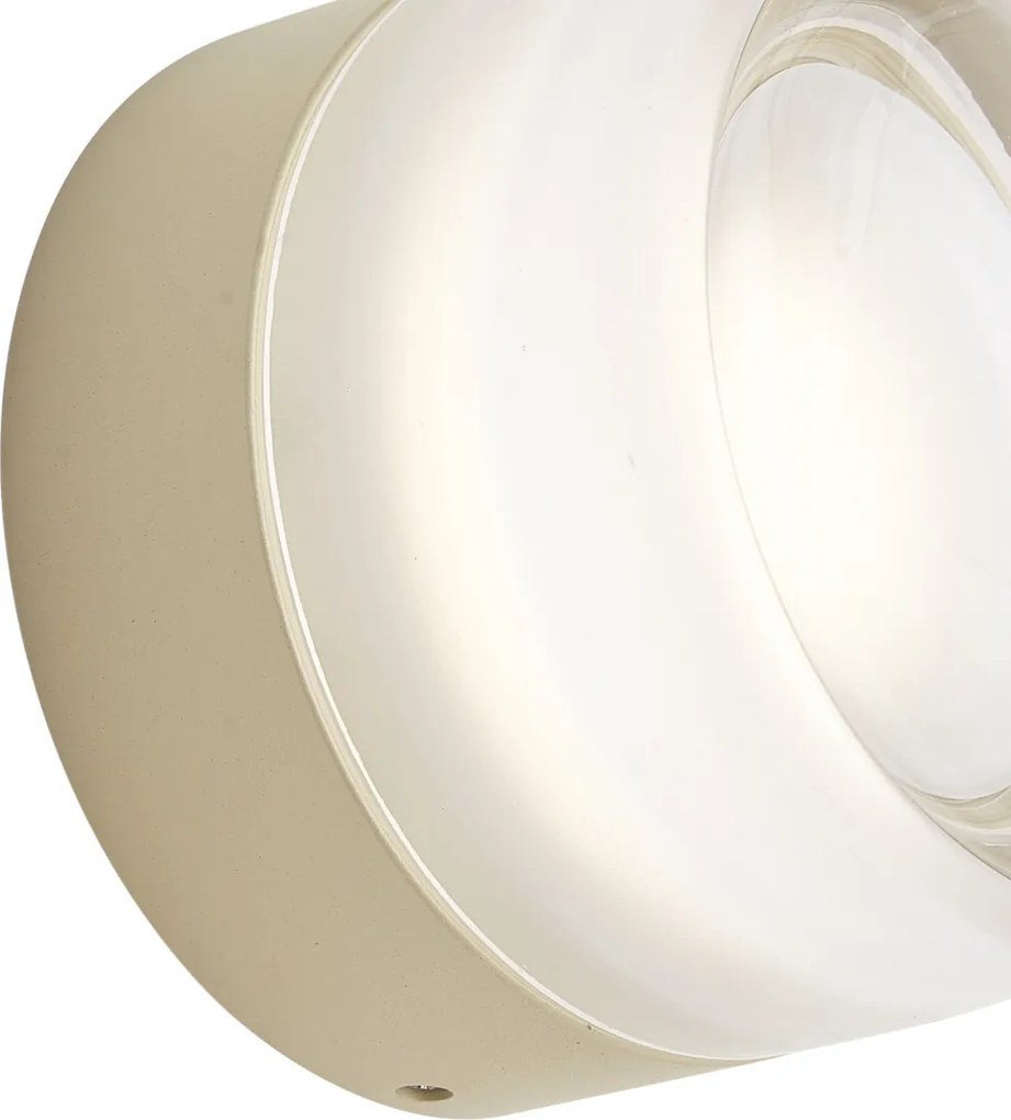 Lampada da parete di design beige con vetro opale IP44 - Michele
