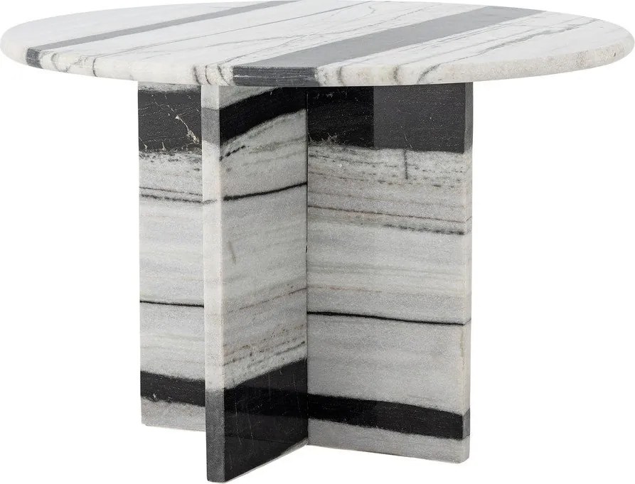 Tavolino da salotto rotondo bianco e nero in marmo ø 61 cm Rosito – Bloomingville