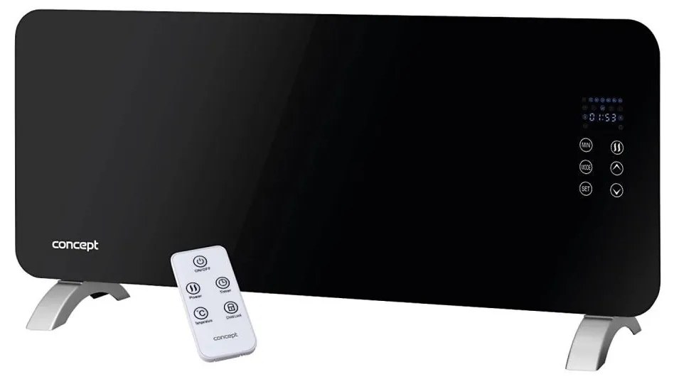 Concept KS4010 - Termoconvettore elettrico 2000W IP24 nero+telecomando