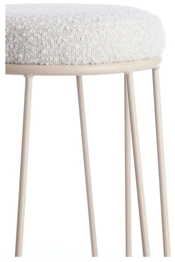 Sedia da bar color crema in imbottito (altezza della seduta 73 cm) Alice – Light &amp; Living