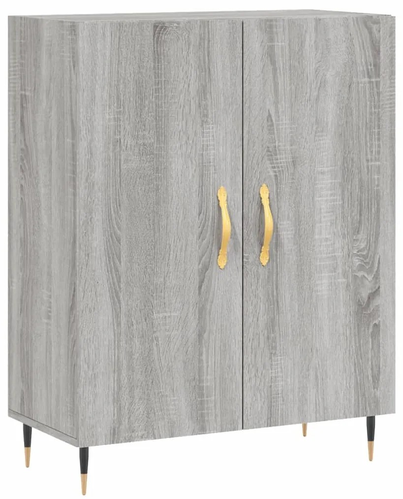 Credenza grigio sonoma 69,5x34x90 cm in legno multistrato