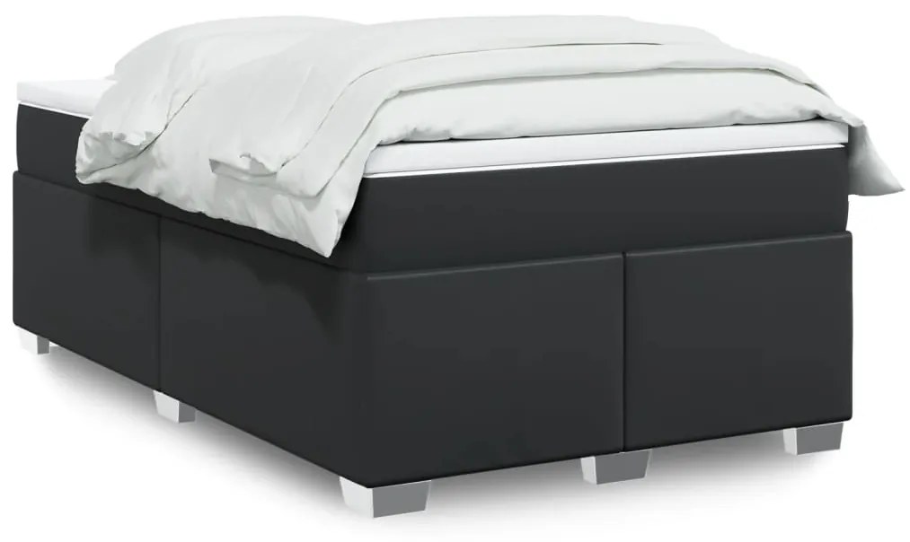 Giroletto A Molle Con Materasso Nero 120x190 Cm İn Similpelle /