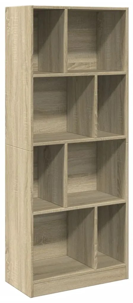 Libreria rovere sonoma 57x28,5x141 cm in legno multistrato