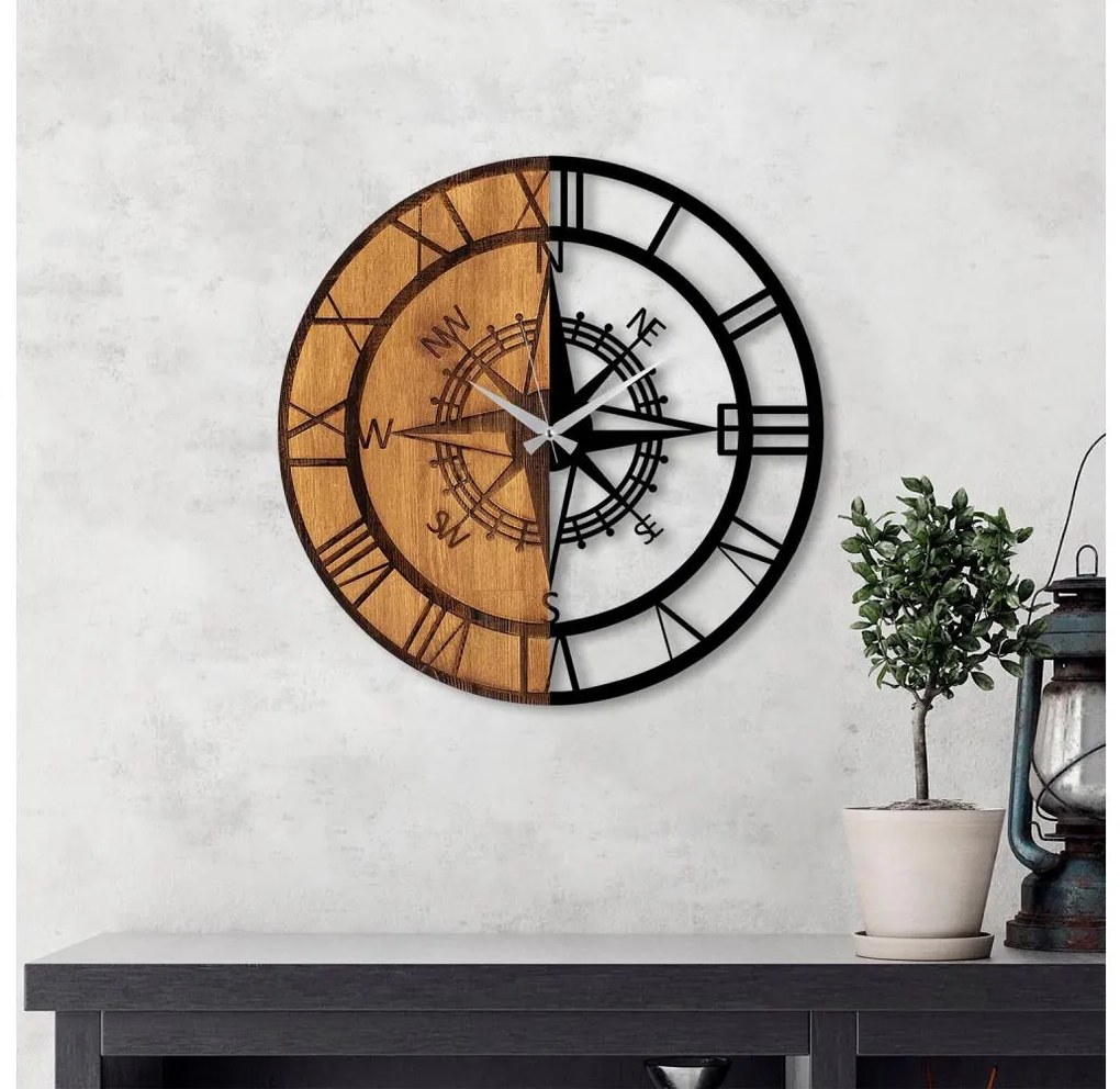 Orologio da parete diametro 56 cm 1xAA legno/metallo