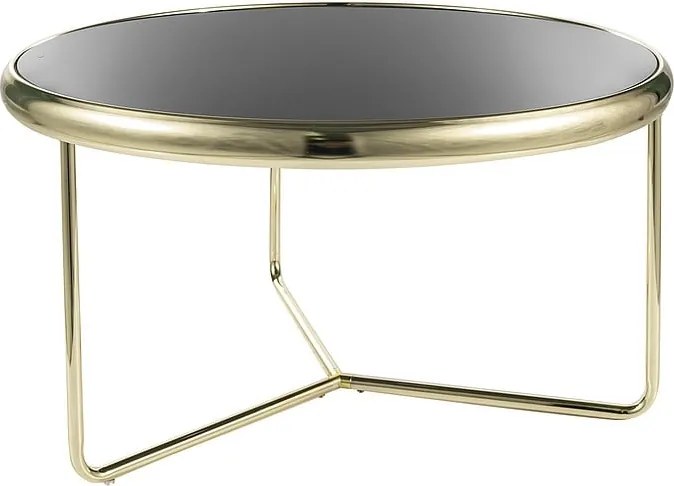Tavolino da caffè Scarlet in nero/oro - d74 x h40 cm