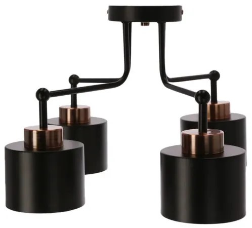 Lampadario a plafone OLENA 4xE27/60W/230V nero