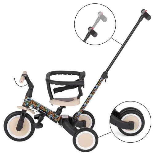 PETITE&MARS - Triciclo 5 in 1 per bambini TURBO LIMITED City Beat