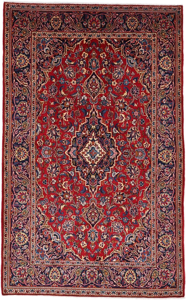 Kashan Tappeto 140x220 (Iran) Annodato A Mano
