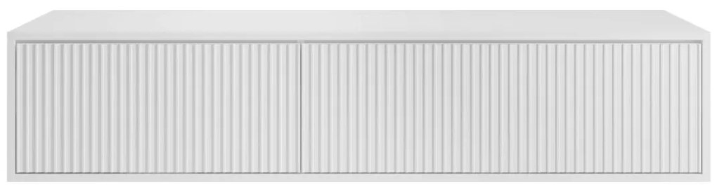 SALDI - Mobile sotto lavabo sospeso a righe 150 cm Bianco - ARNEGA