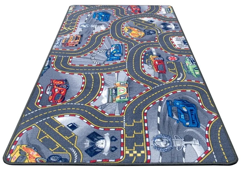 Tappeto da gioco per bambini blu 90x200 cm Race Track – Hanse Home
