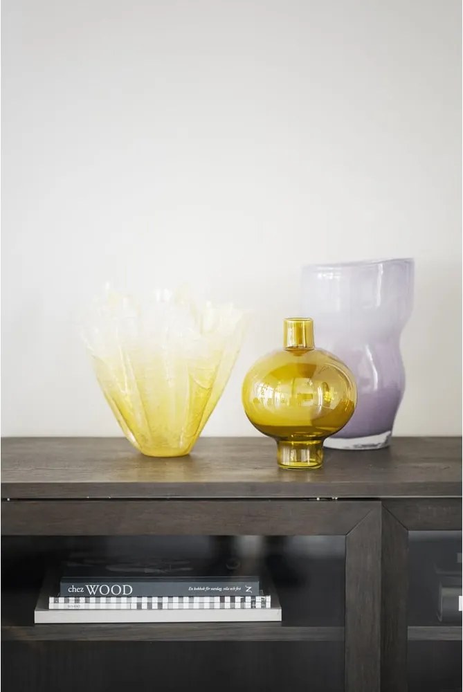 Vetrina marrone in rovere con ante scorrevoli 170x75 cm Hazelton - Rowico