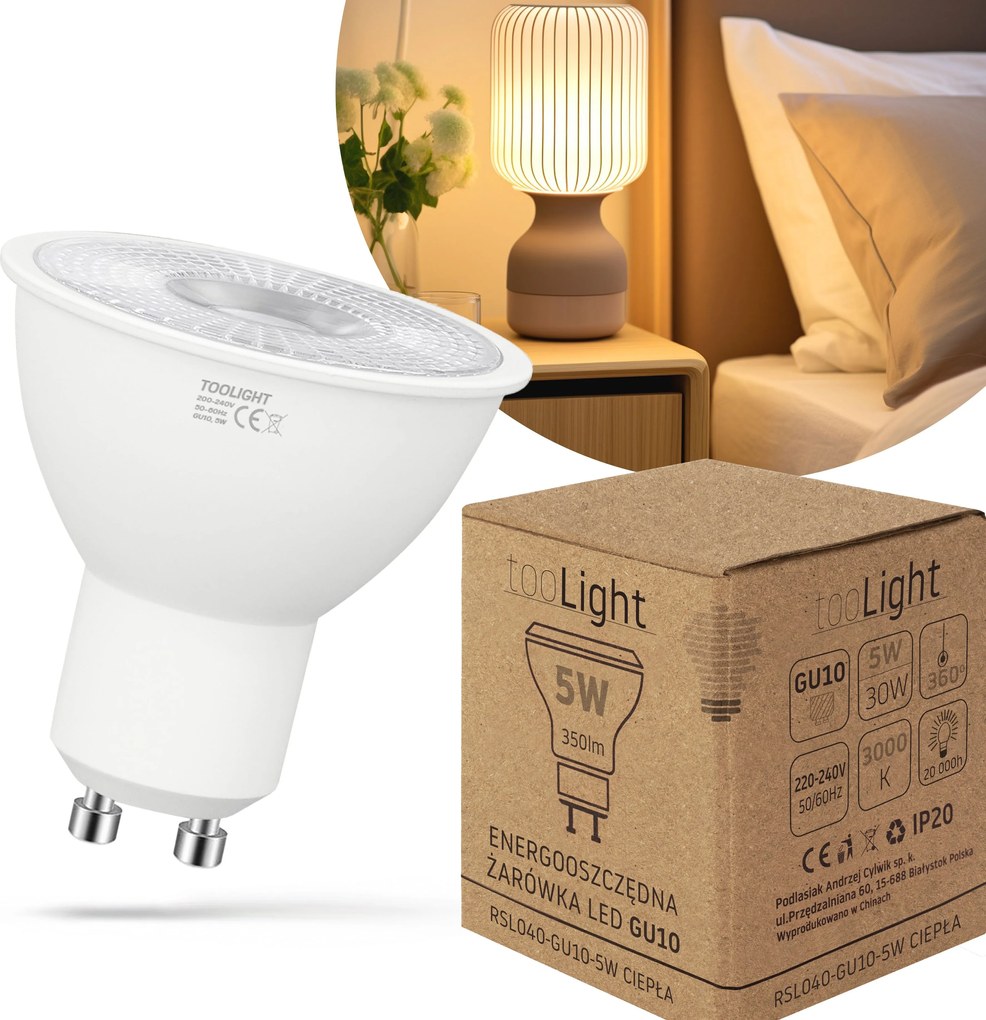 Bulbo LED RSL040 GU10 5W Warm