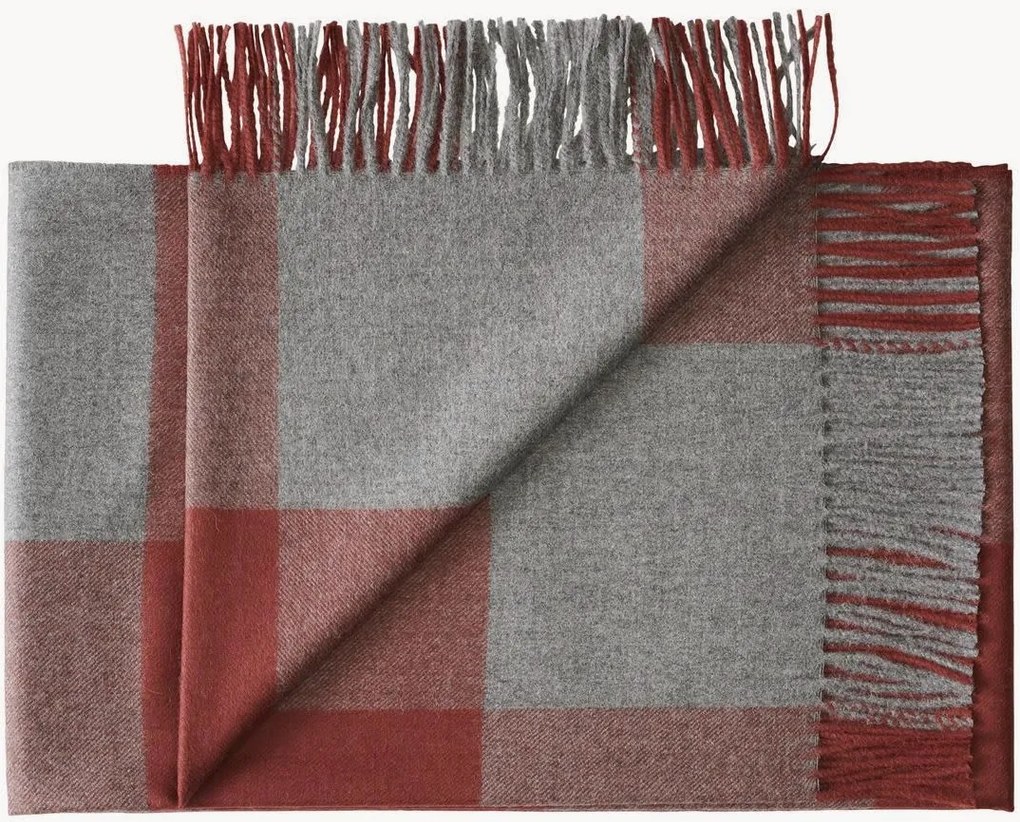 Coperta in baby alpaca con frange Caracas