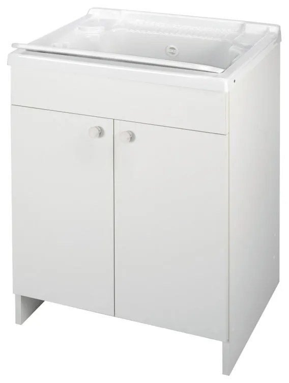 Mobile lavanderia con lavabo incluso Prix 2 ante in truciolare bianco P 50.5 x L 59.2 x H 84 cm