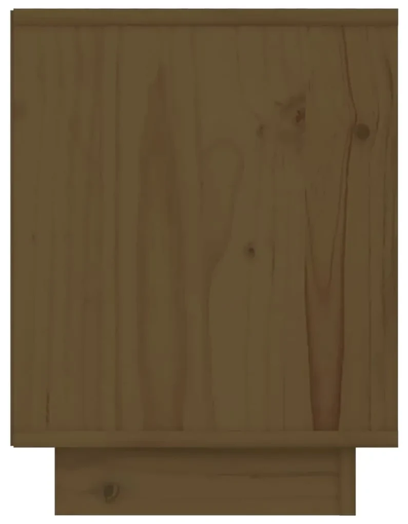 Comodino marrone miele 40x30x40 cm in legno massello di pino
