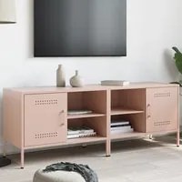 Mobili TV 2pz Rosa 68x39x50,5 cm in Acciaio 842997