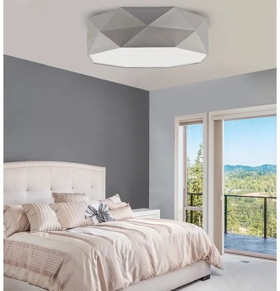 Plafoniera KANTOOR 4xE27/60W/230V grigio