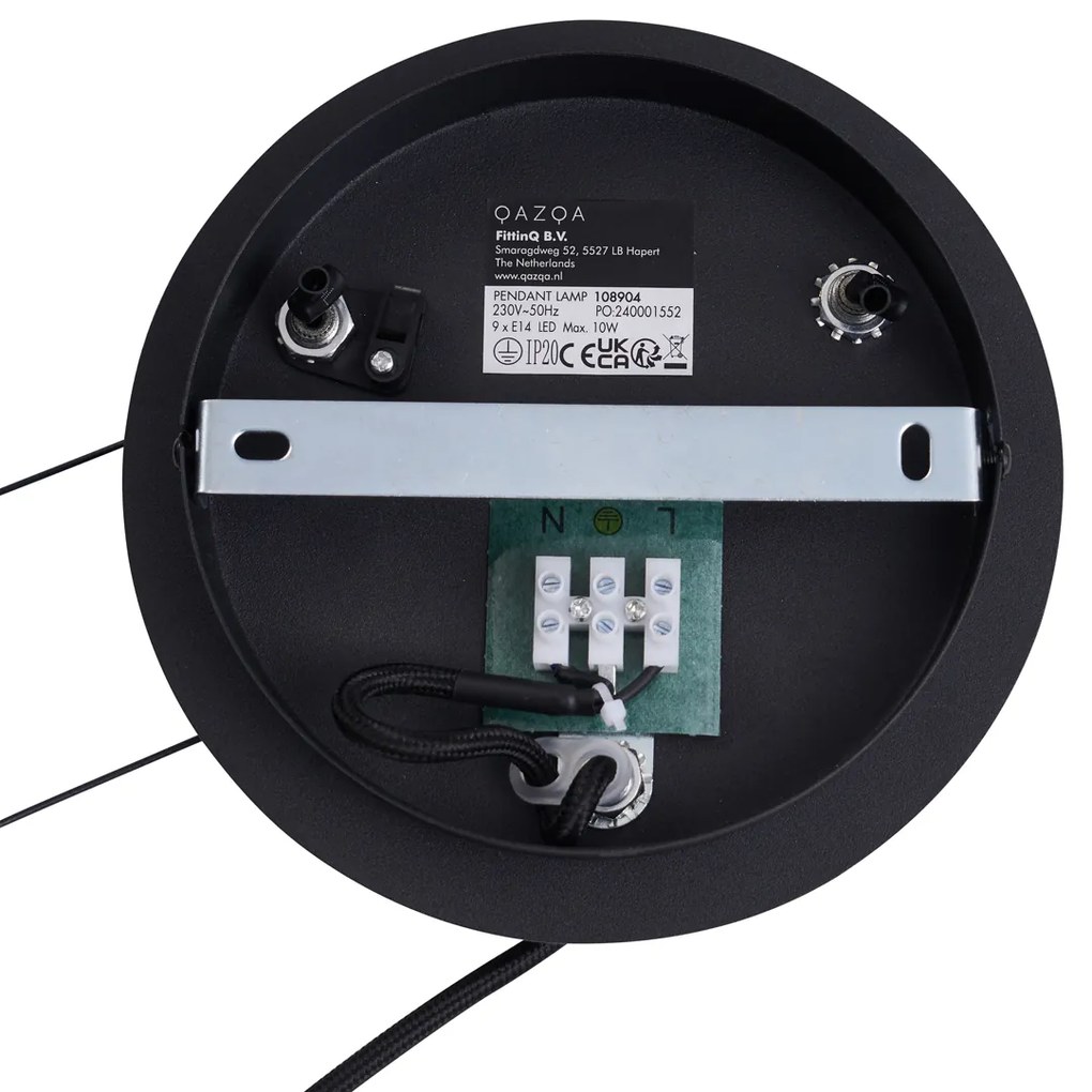 Lampada a sospensione industriale nera a 7 luci - Knight