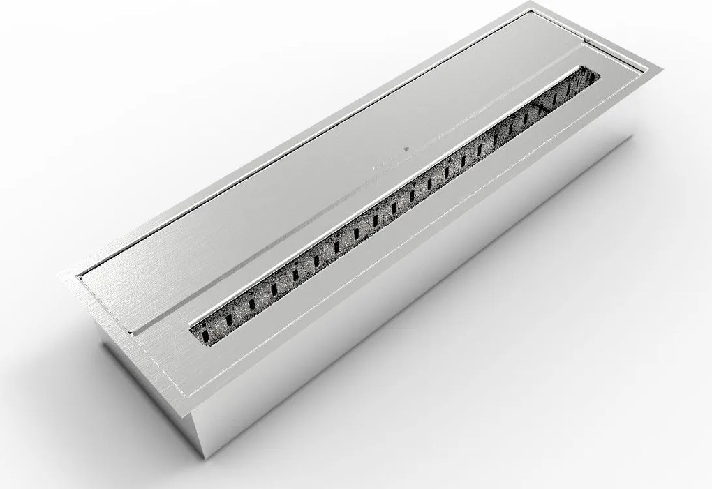Bruciatore a Bioetanolo per Camini 61x18,7xH9,5 cm 4,5L in Acciaio Inox...