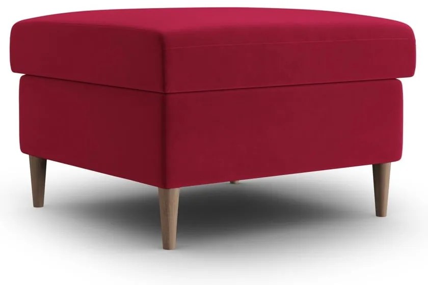 Poggiapiedi rosso con rivestimento in velluto Kyoto – Cosmopolitan Design