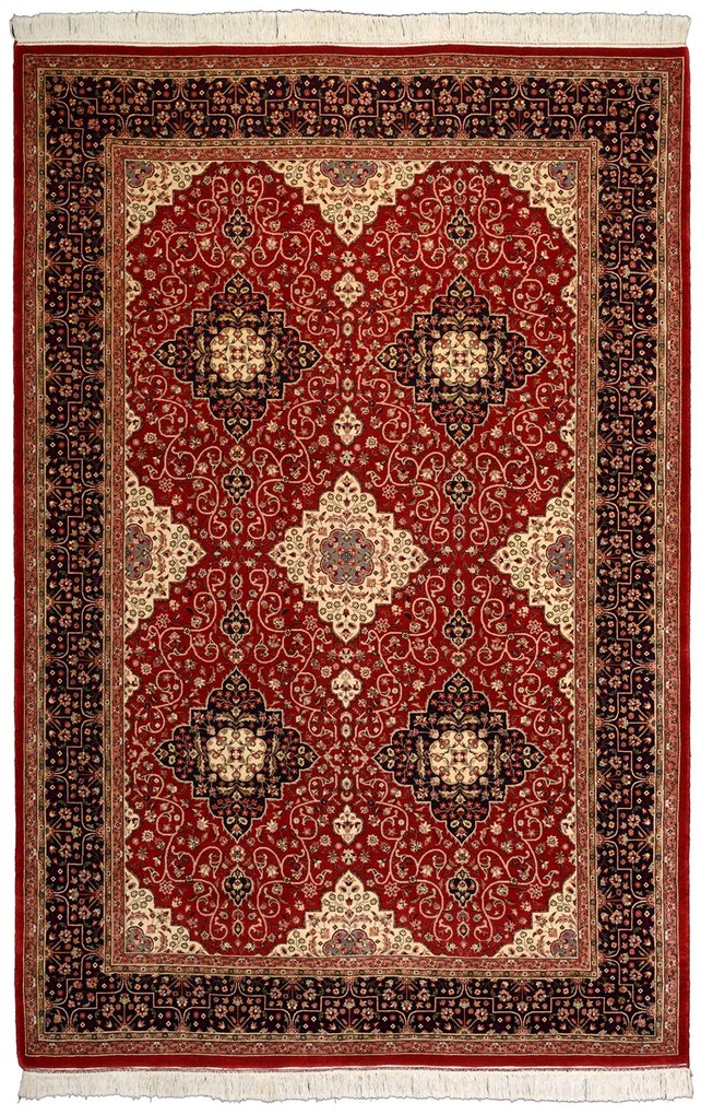 Kashan Tappeto orientale 280x190 Rosa (Pakistan) Annodato A Mano