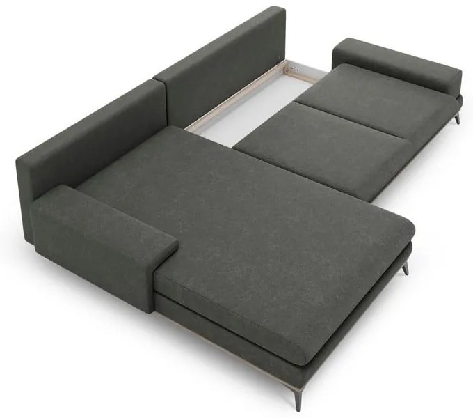 Divano letto angolare grigio scuro, angolo sinistro Planet - Windsor &amp; Co Sofas