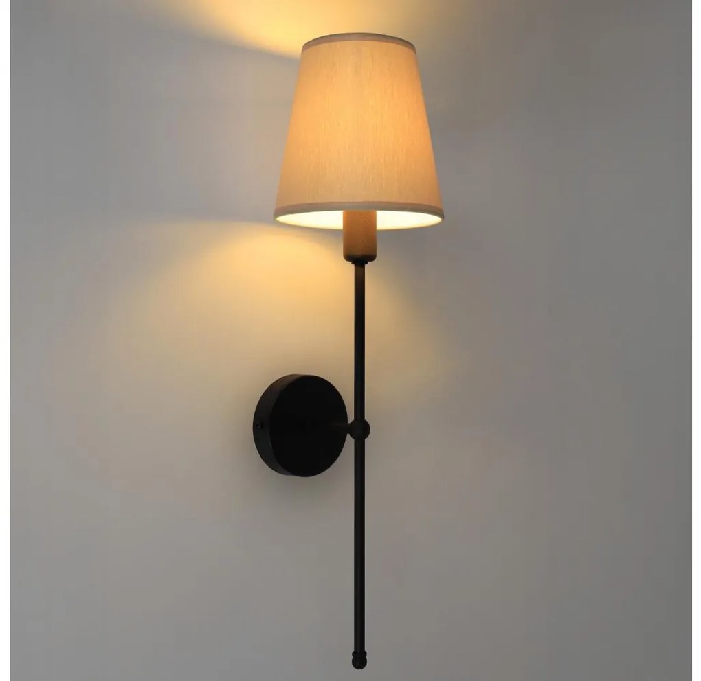Lampada da parete MADELA 1xE14/40W/230V beige/nera