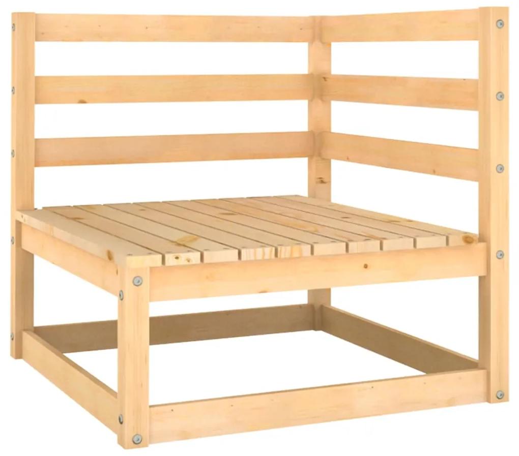 Set divani da giardino 2 pz in legno massello di pino