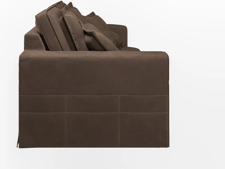 Divano marrone scuro 196 cm Nora – Ropez
